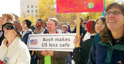 Monthly Iraq Moratorium on the road in Denver