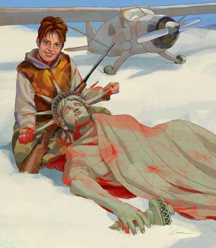 sarah palin with moose