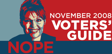 Sarah Palin NOPE voters guide
