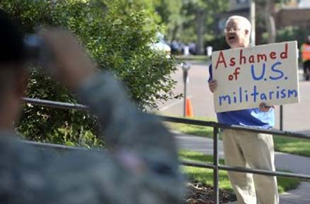 Ashamed of US militarism