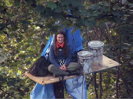 Laura Steepleton at Pettry Bottom Treesit
