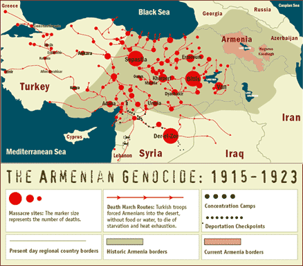 armenian genocide map